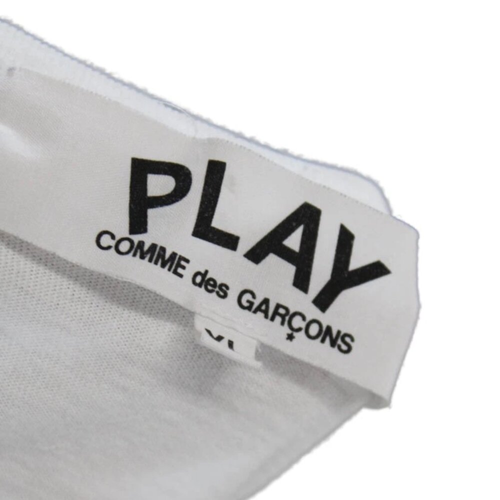 $249 Authentic PLAY by COMME des GARCONS Made in JAPAN Heart White T-Shirt Sz.XL - Picture 2 of 9